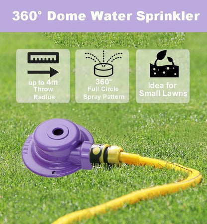 Metal Lawn Sprinkler, 1 Pack Outdoor Garden Watering Sprinklers for Yard Small Areas Lawn with Gentle Water Flow(Purple) - color: Purple
