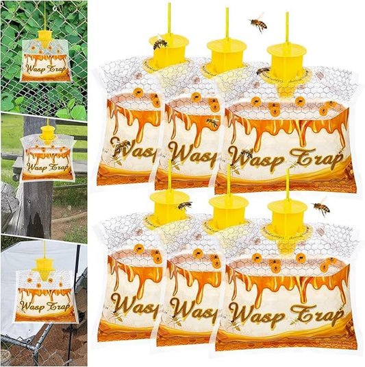 Disposable Wasp Traps Outdoor Hanging 6 Pack - size: 6 Pack