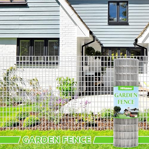 Metal Garden Fence, Hot Dip Galvanized After Welding, 2"x3" 16 Gauge, 48inch H x 100ft L Welded Wire Fencing,2/3/4/5/6ft Tallx50/100 ft Long Hardware Cloth for Yard,Farm,Chicken,Dog,Vegetable Protect - color: Galvanized, size: 2"x3" 48inx100ft