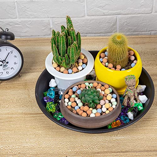 4Pack 12Inch Plastic Drip Trays Plant Saucers for Indoors Outdoor Plant, Thick Heavy Durable Sturdy Flower Pot Trays for Pots Planter, Black… - size: 4pack 12inch