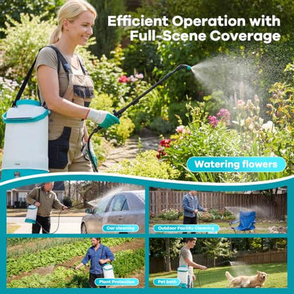 1.32 Gal Battery Powered Sprayer, with Adjustable Shoulder Strap - size: 1.32 Gal