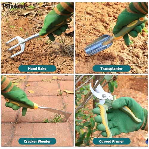 Green Garden Tools Set 26-Piece, Gardening Gifts for Women Men - color: green-26pcs