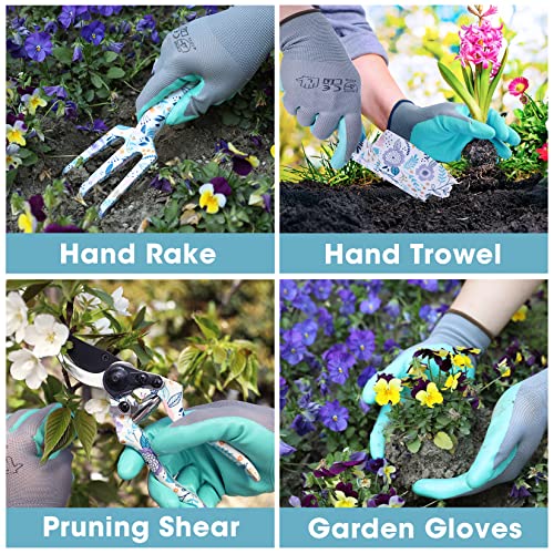 WORKPRO Aluminum Garden Tool Set, 4PCS Heavy Duty Hand Garden Tools - style: White
