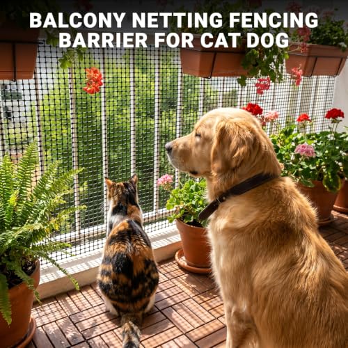 DoCred Plastic Chicken Fence Netting with Post, Garden Fencing Border Black - color: Black