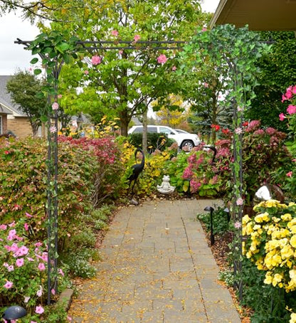 Heavy Duty Garden Arch Trellis 7FT Wedding Arch Backdrop Stand Garden Arbor