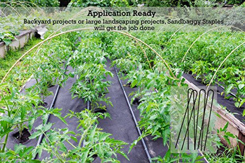 Sandbaggy 12-inch 8-Gauge Round Top Landscape Staples~SOD Garden Stakes Weed Barrier Pins (25 Staples) - size: 25 Staples