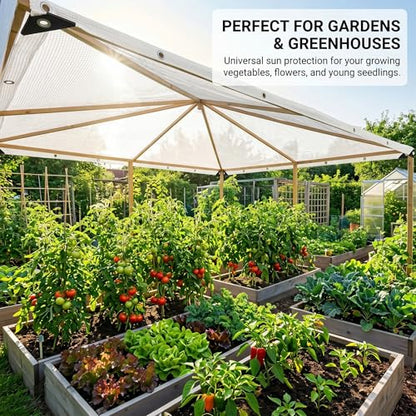 White Plant Sun Protection Net with Zip Ties,White Shade Cloth for Garden with Reinforced, Plant Shade Nylon Cloth Grommets for Greenhouse Plants Patio (3 * 3m) - color: 3*3m