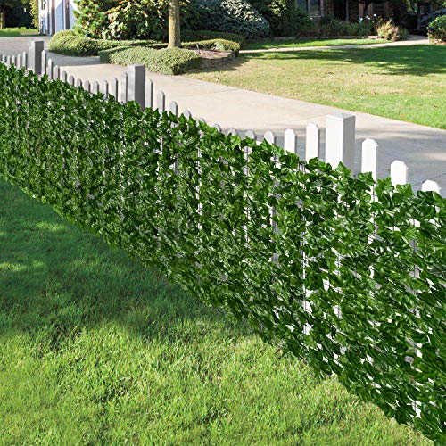 DearHouse Artificial Faux Ivy Hedge Privacy Fence Wall Screen, Leaf and Vine Decoration for Outdoor Garden Home Decor, (157.5 * 59inch) - size: 157.5*59inch