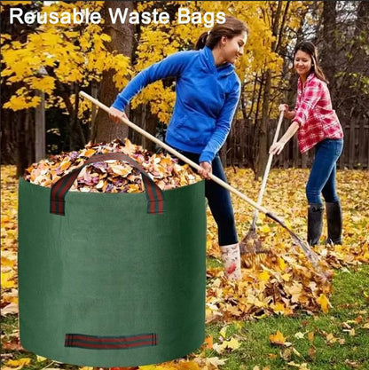 Reusable Yard Waste Bags, 53 Gallon Upright Lawn Leaf Bags,1 Pack Heavy Duty Collapsible Garden Bags for Collecting Leaves,Waste Container for Cleanup Outdoor Debris Leaves Grass Clippings
