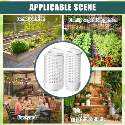 Blosssound 4 Pcs Inground Worm Composter Outdoor Farm Compost Bin Reducing Food Waste Composting Systems Sustainable Worm Composter for Raised Garden Beds at Home