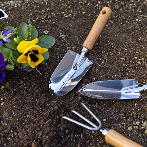 Garden Helper Hand Cultivator Garden Tool 3 Claw for Planting, Garden Hand Rake Japanese Stainless Steel, Wooden Handle, Made in Japan - style: Cultivator Rake