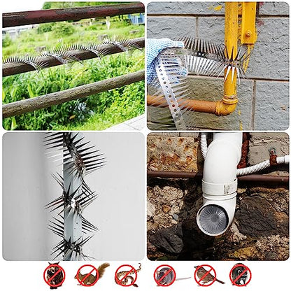 Bird Spikes, 120 Inch, Stainless Steel Fence Spikes - size: 120 inch