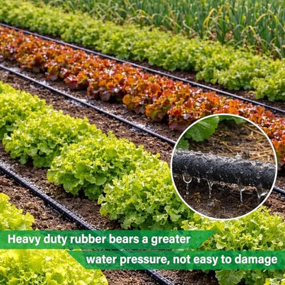 MIXC Drip Irrigation System with 100FT 1/4" Soaker Hose - size: 110ft