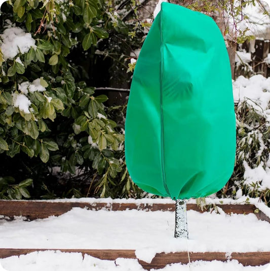 BADASS SHARKS Winter Plant Covers Protection Bag Non-Woven Shrub Against Cold Protecting Bags for Outdoor Garden Yard Plants Frost Pouches Tree Covers with Zipper Drawstring (31.5 * 47.2in-1PC) - size: 31.5*47.2in-1PC