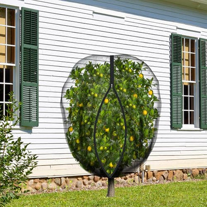 5.3 x 5.3 Ft Black Large Fruit Tree Netting with Zipper and Drawstring, Breathable Mesh Garden Bird Netting Plant Cover, Insect Bird Barrier Net Mesh for Protect Fruits Plants from Squirrel Bugs - size: 5.3 x 5.3 Ft