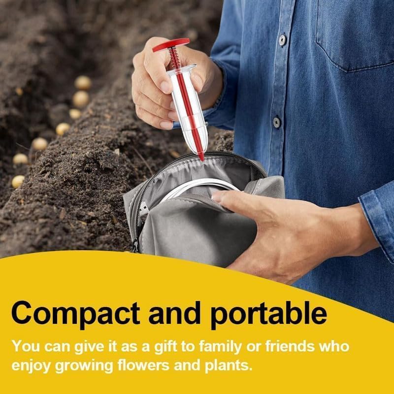 Upgraded Mini Seed Spreader, 2025 Newest Planter Tool, Small Sowing Seed Dispenser, Manual Seedlings Dibber and Widger Set, Handheld Garden Seed Sower Planter Lawn and Garden Spreaders for Tiny Seeds