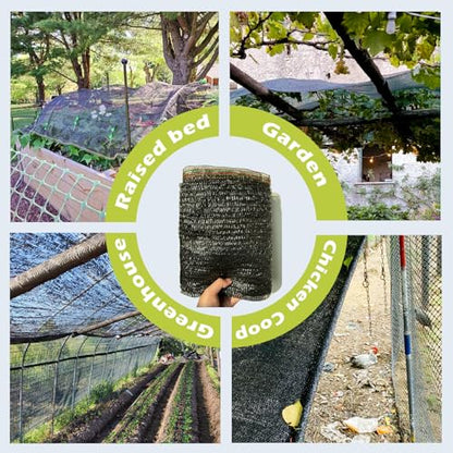 55% Shade Cloth for Garden, Black Shade Net 5X10 FT - size: 5X10 FT