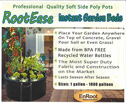 Enroot RootEase Garden Planting Fabric Grow Bags, Heavy Duty Durable Fabric Grow Pots, Perfect Harvest Planter, Raised Bed, Best Eco-Friendly Grow Bag - 3 Pack (7 Gallon, Red) - color: Red