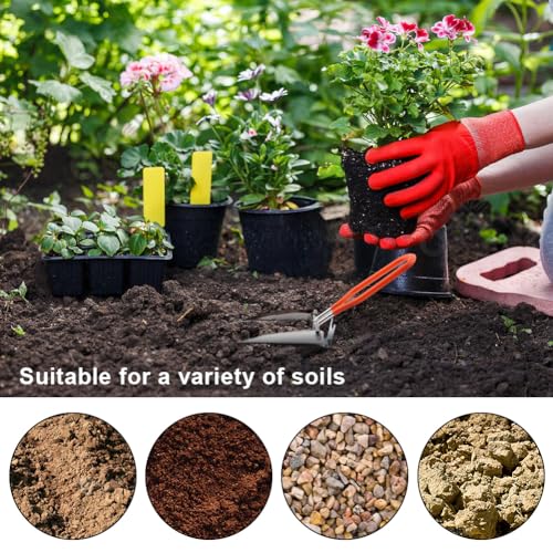 Folding Camping Shovel, Mini Lightweight Garden Shovel, Stainless Steel Hiking Trowel Entrenching Tool, Digging Shovel with Carrying Pouch, for Planting, Transplanting, Weeding, Digging Soil(8.8inch)