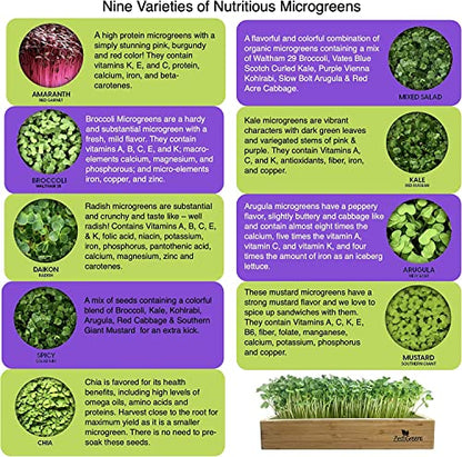ZESTIGREENS Microgreens & 9 Seed Mat Refill