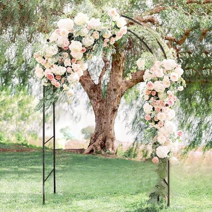 Metal Pergola Arbor, 4.6 ft W x7.9 ft High,Assemble Freely Light Weight - color: Green