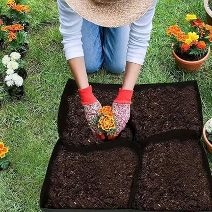 2x2 Ft Fabric Raised Garden Bed with 4 Grids - Perfect for Tomato and Potato Grow Bags, Outdoor Indoor Vegetable Garden Clearance Grow A Garden Solution
