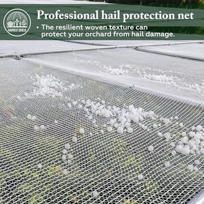 SATINIOR 16.3x10 ft Garden Hail Netting Heavy Duty for Raised Beds, White
