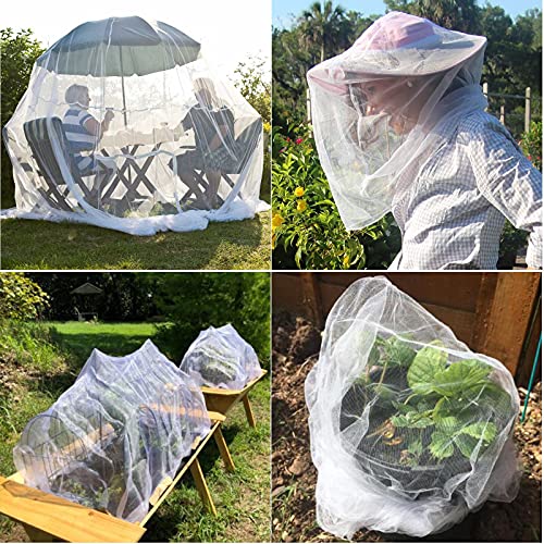 8x24ft Garden Netting Pest Barrier, 0.8mm Ultra Fine Mesh Plant Cover for Vegetables Fruits Flowers, Durable Mesh Screen for Raised Garden Beds, Row Cover, Shield for Cicadas, Birds, & Wildlife