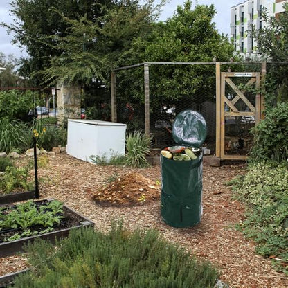 2 Pcs Collapsible Garden Compost Bin, Yard Waste Container Bags, Countertop Compost Tumbler Bin with Lid Kitchen and Outdoor, Outdoor Composting & Yard Waste Bins