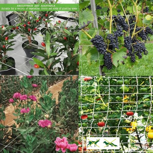Garden Trellis Netting Roll 4x500ft 6inch Soft Mesh Nylon Heavy Duty Reinforced Garden Plant Support Trellis Net for Climbing Plants, Grape Racks, Growing Support Bean, Pea, Tomatoes,Vegetable - size: 4x500ft