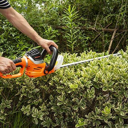 GARCARE 24-Inch Electric Hedge Trimmer Corded 4.8A 180° Rotating Handle