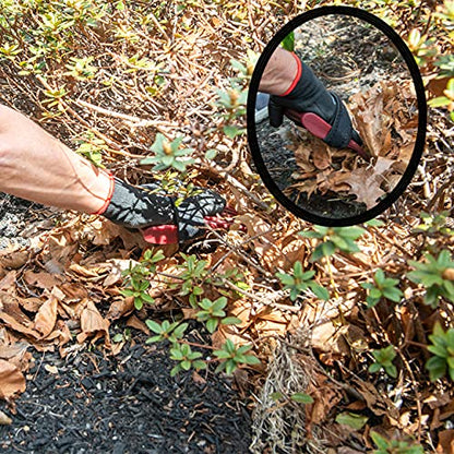 UpBloom - Garden Hand Cultivator Includes 2 Pairs of Spandex Gardening Gloves - ergonomically Designed to Hand rake, dig, Weed, Plant, Aerate and Cultivate Vegetable and Flower beds (Medium) - size: Medium
