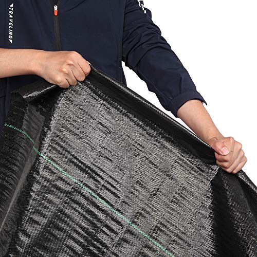 TUFFIOM Weed Barrier 6.5 x 300 FT Garden Landscape Fabric, UV Resistance Ground Cover, 125gsm/3.7OZ Heavy Duty Material for Superior Weed Control, Perfect for Greenhouse, Yard, Flower Bed, Garden - size: 6.5 x 300 FT