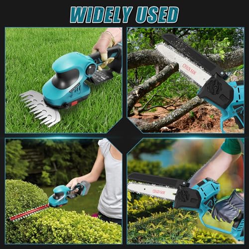 Cordless Hedge Trimmer and Chainsaw Combo for Makita 18V Battery - size: Hedge Trimmer + Chainsaw Combo