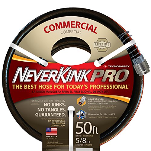Teknor Apex Neverkink, 8844-50 PRO Water Hose,5/8-in x 50-feet - size: 5/8 inch x 50 feet, style: NeverKink Commercial Duty