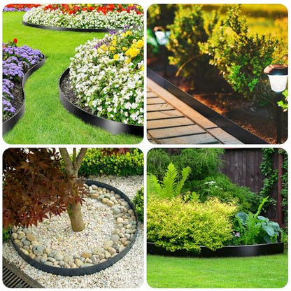 20ft Galvanized Steel Metal Landscape Edging 6-Pack 6"x40" Hammer-in No Dig - size: 6 Pack( 40" L x 6" H )