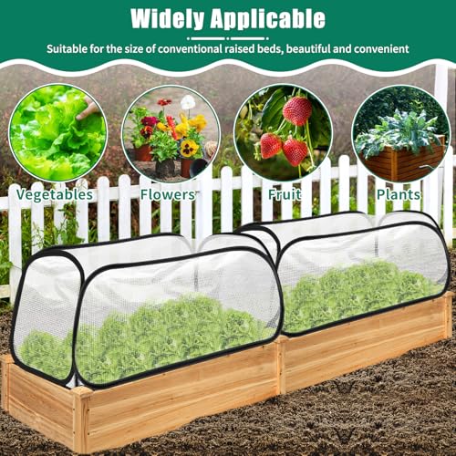 2 Pack Garden Covers for Raised Beds, 45"X22"X16", Freeze Protection - size: 2Pack