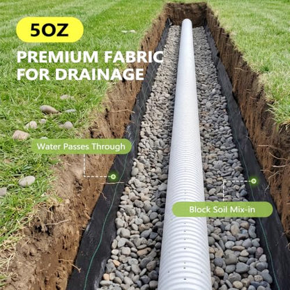 iropro Premium 5oz Weed Barrier Fabric Heavy Duty 3ftx250ft - size: 3ft x250ft