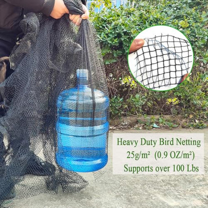 10x10 FT Bird Netting, 1/2" Mesh, Heavy Duty Garden Netting - size: 10x10FT-1/2inch