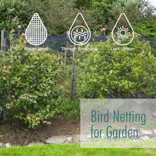 Bird Netting for Garden, Fetanten 7.5 x 100FT Netting for Garden Protection - size: 7.5 x 100FT