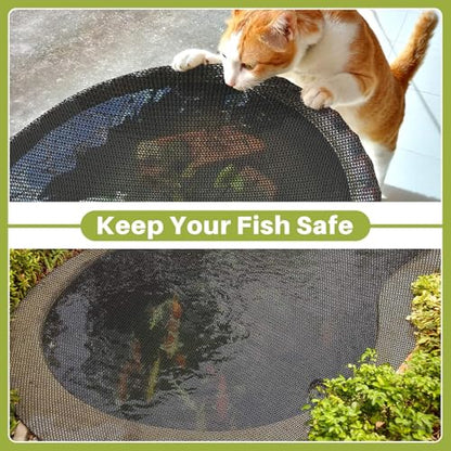 Koi Pond Netting Kit 15 x 20ft, Heavy-Duty Pe, Bird Deer Fence Netting, Durable Net Cover for Leaves, Protect Fish from Blue Heron Bird, Cats & Predators, Stakes & Ties Included - size: 15 x 20ft