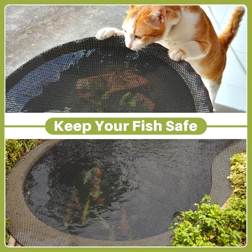 19.7 x 30ft Pond Netting for Koi with Stakes, PE Cover for Fish - size: 19.7 x 30ft