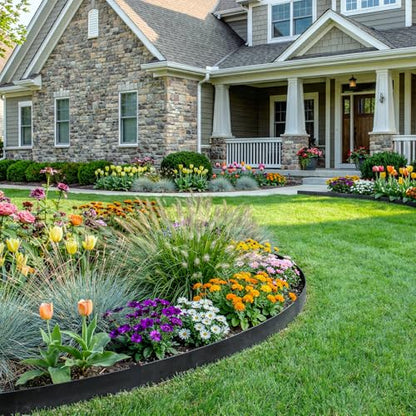 33ft. Metal Landscape Edging 4.5 inch (2" Above Ground, 2.5" Below Ground) - color: Powder-Coated Black, size: 10 Pack (40 x 4.5IN)