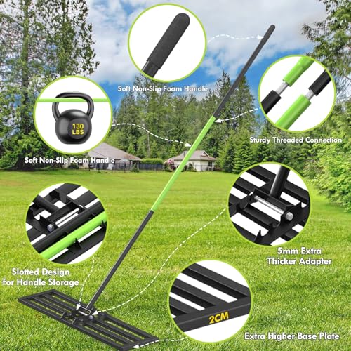 Seeutek Lawn Leveling Rake, 45" x 10" Ground Leveler - size: 45"*10"