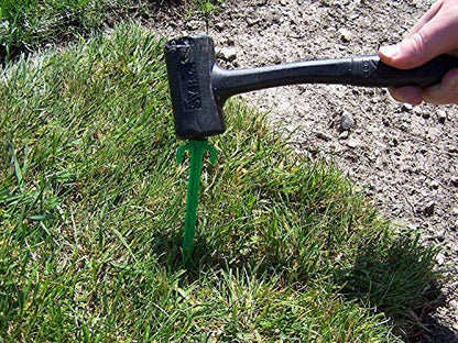 8 in Tent Stake, Landscape Stake, sod Staple for Camping, Straw Blanket, Weed Barrier, Landscape Fabric (10-Pack)