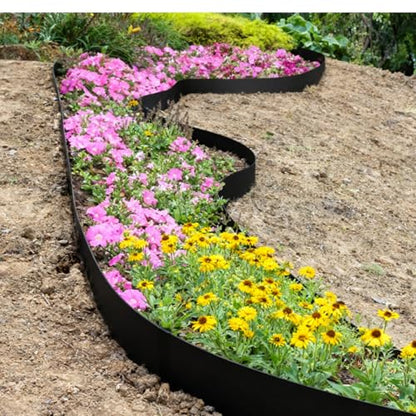 20ft. 40" L × 6" H Metal Landscape Edging, 6 Pack Garden Border - color: Black, size: 6 Inch