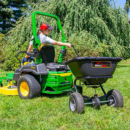 Brinly BS26BH-A Tow Behind Broadcast Spreader with Universal Hitch, 125 lb. - Deluxe Matte Black - color: Deluxe Matte Black