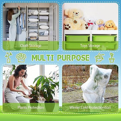 6 Pcs Winter Plant Covers Freeze Protection, 47.2 x 71 Inch - size: 47.2 x 71 Inch