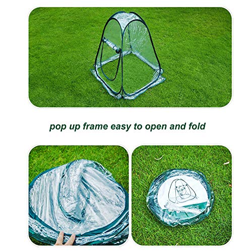 porayhut Pop Up Greenhouse Cover Flower House Mini Gardening Plant Flower Sunshine Room Room,Backyard PVC Greenhouse Cover for Cold Frost Protector Gardening Plants - style: 1 Pcs Pear Shape Plant Cover