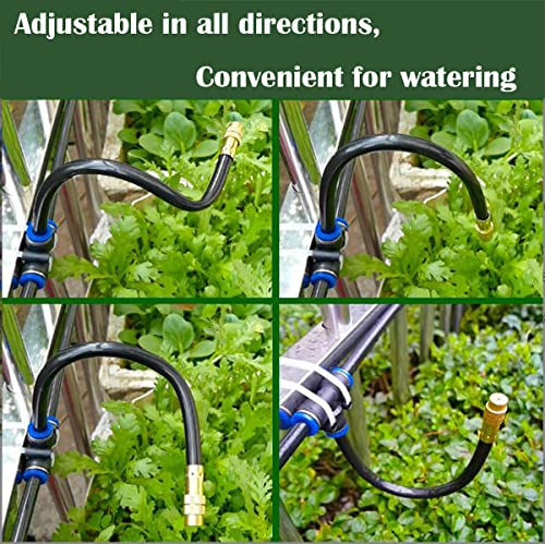 CESFONJER Irrigation Spray Nozzles, 20 Pcs 8mm Misting Nozzle, Adjustable Copper Atomizing Nozzle, Suitable for Watering Irrigation System for Lawn Terrace Garden